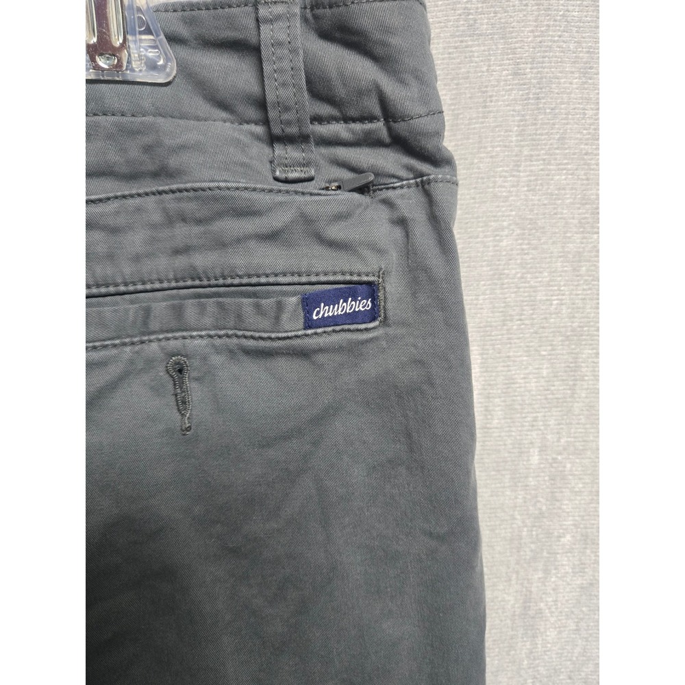 Chubbies Everywear Stretch Chino Shorts Mens 40 Dark Gray Charcoal Flat Front - Picture 5 of 8